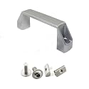 1 Set Aluminum Handle Rectangular Industrial Handle Lift Handle Cabinet Nylon Plastic Handle Hole Distance 180mm Can be Used as Cabinet Hardware Furniture Drawer Closet Silver