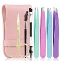 1 Set Eyebrow Tweezers Kit, Tweezers for Facial Hair, Stocking Stuffers