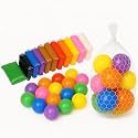 15 Premium Colorful Plastic Ball Set and 1 Air Dry Clay Set (12 Pcs) for Kids(12)