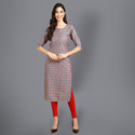 1 Stop Fashion Printed Crepe Straight Kurta