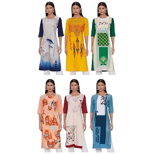 1 Stop Fashion Womens Crepe Kurta