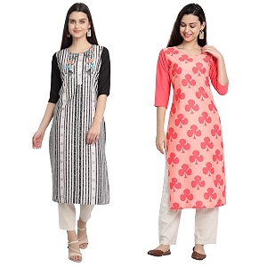 1 Stop Fashion Womens Crape Multicolor Digital