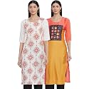 1 Stop Fashion Women39s Crepe Regular Kurta
