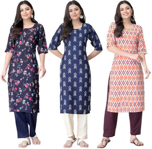 1 Stop Fashion Women Printed Straight Kurta