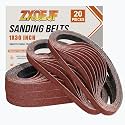 1 x 30 Inch Sanding Belts, 20 Pcs 180 Grits Sander Paper