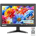 10.1" Security Monitor, 1024x600 HD Display Small HDMI Monitor