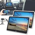 10.1 Inch Car Headrest Display, Full Touch Screen, MP5 Car Entertainment Rear, 9 Languages,Supports USB+Headphone Jack+Speaker, for Rear-seat Entertainment,2pcs