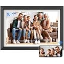 10.1-inch Digital Photo Frame Wi-Fi Digital Picture Frame - Digital Photo Album, 1280 * 800 IPS Touch Screen, 32GB, Wall Mounted, Auto-Rotate, Share Photo Video Via App Email, Best for All