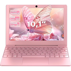 10.1-inch Portable Mini Pink Laptop Computer DDR4