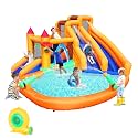 10 in 1 Inflatable Water Bounce House Triple Kid Water Slide with Blower