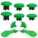 10-in-1 Metal Thumbsticks Replacement for PS5 Dualsense Edge Controller,4 Metallic Back Paddles Triggers Buttons Repair Parts for PS5 Edge Controller with 6 Analog Joysticks(Green) [Video Game]