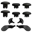10-in-1 Metal Thumbsticks Replacement for PS5 Dualsense Edge Controller,4 Metallic Back Paddles Triggers Buttons Repair Parts for PS5 Edge Controller with 6 Analog Joysticks(Black) [Video Game]