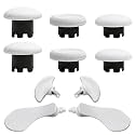 10-in-1 Metal Thumbsticks Replacement for PS5 Dualsense Edge Controller,4 Metallic Back Paddles Triggers Buttons Repair Parts for PS5 Edge Controller with 6 Analog Joysticks(White) [Video Game]