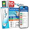 10-in-1 Pool & Spa Water Test Kit with App, Hot Tub, Saltwater, Chlorine, Cyanuric Acid, Alkalinity, Hardness, pH, Nitrate, Sulfate, Digital Water Quality Testing Strips (DXPOOL-R10-S10)