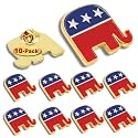 10/20/50/100Pcs Grand Old Party GOP Elephant Enamel Pins Bluk -Show Your Support for Grand Old Party 2024 Presidential Election