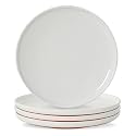 10.25-Inch Dinner Plates, Set of 4, Stardust Glaze White