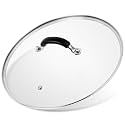 10.25 Inch Tempered Glass Lid for Lodge Skillets, Dutch Ovens &amp; Pans - Universal Fit for 10-10.25 Inch Cookware - Oven &amp; Dishwasher Safe up to 400°F - with Steam Vent &amp; Ergonomic Handle