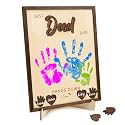 10" Gifts for Dad from Kids Custom fathers day Best Dad Ever gifts Hands down sign - Personalized Fathers Day Dads Gift from kids daughter son, First fathers day Daddy gift for new dad / Birthday