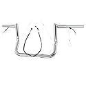 10" Handlebars 1.25" Fat 2014-2023 Street Glide Ape Hanger, Chrome