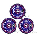 10" Metal Cutting Circular Saw Blade - BRSCHNITT 3pcs Tungsten Carbide Tipped TCT Saw Blades for Iron, Iron Pipe, Ferrous Metals 50T Arbor:1-3/16"/1"/5/8"