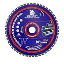 10" Metal Cutting Circular Saw Blade - BRSCHNITT Tungsten Carbide Tipped TCT Saw Blades for Iron, Iron Pipe, Ferrous Metals 50T Arbor:1-3/16"/1"/5/8"