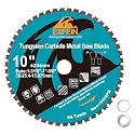 10" x 1-3/16" Arbor 50T Metal Cutting TCT Circular Saw Blade