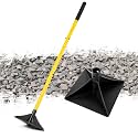 10"x10" Steel Tamper with 48" Handle, Heavy Duty Hand Compactor Tool for Leveling Soil, Gravel, Sand, Asphalt, Ground, Paver, Driveway, Garden, Yard and Blacktop Repair