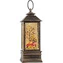 10'' Fall Snow Globe Lantern, Thanksgiving Lighted Lantern, Swirling Glitter Snow Globe for Fall Harvest Day Decorations, Home Fall Decor Gift (Truck&amp;Pumpkins)