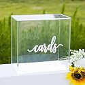 10” Acrylic Card Box - Wedding Card Box for Reception, Birthday, Party, Money Box, Wishing Well, Graduation Party, Elegant Large Clear Card Box-ACB001