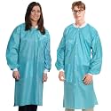 Medical Nation 10 Disposable Lab Coats - Durable Knee Length 50g SMS Reusable Lab Coat with Knit Cuffs and Pockets, Unisex | Perfect for Dental, Hospitals, Pharmacies, Labs, Clinics- Teal, 2X-Large