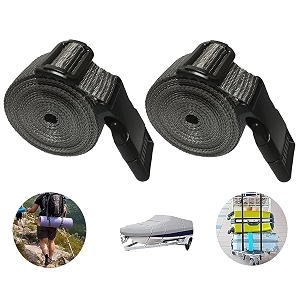 10 feet long utility strap belt with quick-release buckle adjustable for luggage bags traveling bikes cars outing silver 2 pack