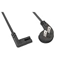 10 Feet UL Listed Right-Angle 2 Prong Power Cord for Sony PlayStation 3 PS3 Slim 2-Slot AC Power Cord Supply Cable Replacement