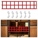 10 ft Adjustable Horse Stall Guard Polypropylene Webbing Red