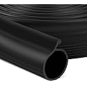 10 FT Garage Door Bottom Seal Rubber 0.19" P Bulb Bottom Garage Weather Stripping for Single Channel, Flexible Weatherproof Replacement Strip Seal Fits Single Track Garage Doors (10FT, Black)