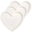 10 Inch Heart Shaped Silicone Cake Pans, Cream, Set of 3