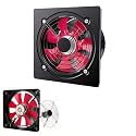 10-Inch High-Speed Through Wall Exhaust Fan, 100W-750W, Low Noise Adjustable Speed for Bathroom, Kitchen, Garage - Efficient Ventilation, Air Circulation, Home Comfort