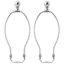 Silver 10inch Lamp Shade Harp Holder 2 Set Adapter for Floor Table