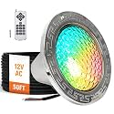 10 Inch LED Pool Lights, 12V AC Color Changing Pool Lights for Inground Pool, Underwater Pool Light, Fits for 10" Large Wet Niches, 35W(300W Equivalent), 50FT Cord