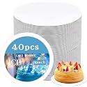 10 Inch Round Cake Boards, 40 Pack Cardboard Cake Drum for Cake Display