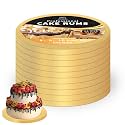 10 Inch Round Gold Cake Drums, Sturdy 1/2 Inch Thick Cake Base