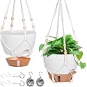 10 Inch Self Watering Hanging Planters for Indoor Outdoor Plants, 2 Pack