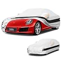 10 Layers Sedan Car Cover Custom Fit for Porsche 911 (2004-2026), Waterproof All Weather for Automobiles, Outdoor Full Cover Sun Rain Dust UV Protection with Cotton. Sliver