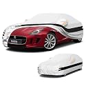 10 Layers Sedan Car Cover Custom Fit for Jaguar F-Type (2013-2026), Waterproof All Weather for Automobiles, Outdoor Full Cover Sun Rain Dust UV Protection with Cotton. Sliver
