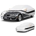 10 Layers Sedan Car Cover Custom Fit BMW 7-Series 740i 750i 750Li 745Li 760i(2001-2026), Waterproof All Weather for Automobiles, Outdoor Full Cover Sun Rain Dust Protection with Cotton. Sliver