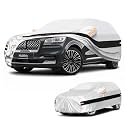 10 Layers SUV Car Cover Custom Fit for Lincoln Aviator (2002-2026), Waterproof All Weather for Automobiles, Outdoor Full Cover Sun Rain Dust UV Protection with Cotton. Sliver