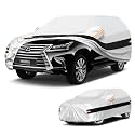 10 Layers SUV Car Cover Custom Fit for Lexus LX (1995-2026), Waterproof All Weather for Automobiles, Outdoor Full Cover Sun Rain Dust UV Protection with Cotton. Sliver