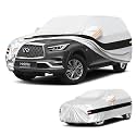 10 Layers SUV Car Cover Custom Fit for Infiniti QX80 (2014-2026), Waterproof All Weather for Automobiles, Outdoor Full Cover Sun Rain Dust UV Protection with Cotton. Sliver