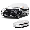 10 Layers SUV Car Cover Custom Fit for Audi Q3 (2012-2026), Waterproof All Weather for Automobiles, Outdoor Full Cover Sun Rain Dust UV Protection with Cotton. Sliver