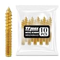TPmax 10 Pack 1/4-20 x 1-1/2 Inch Hanger Bolts Double Headed Bolts Self-Tapping Screw Hanger Bolts for Furniture (1/4-20" x 1-1/2")