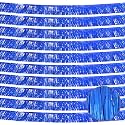 10 Pack 10 Feet Blue Fringe Garland Foil Fringe Garland Metallic Tinsel Streamers Fringe Backdrop Banner for Parade Floats Birthday Party Decorations Halloween Christmas Decoration (Blue)
